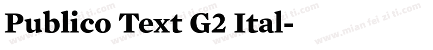 Publico Text G2 Ital字体转换